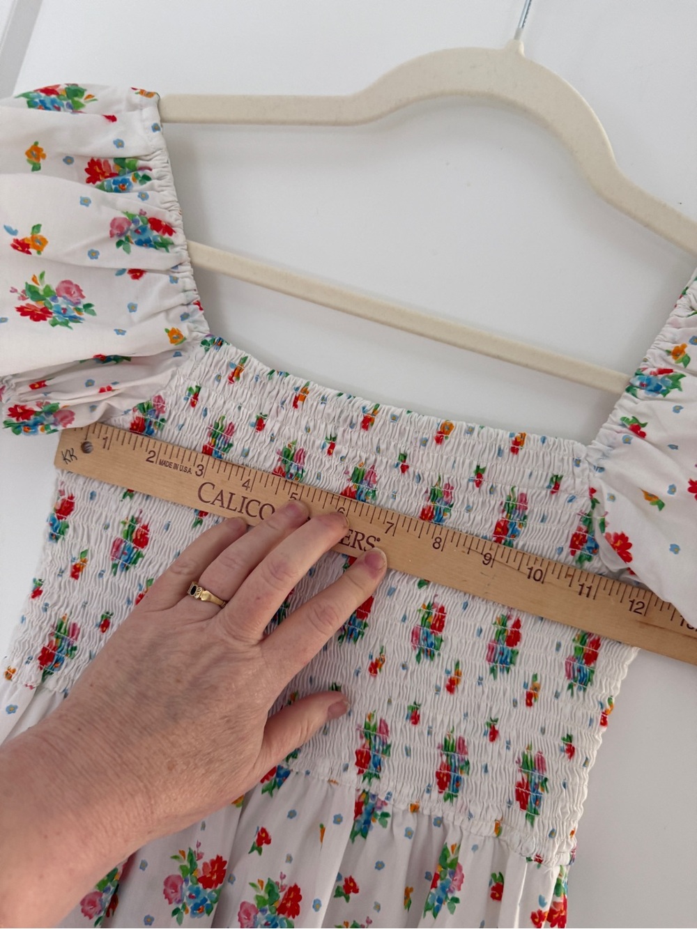 Caroline Constas Gianna Smocked Mini Dress Strawberry Floral Pattern M - Picture 6 of 9